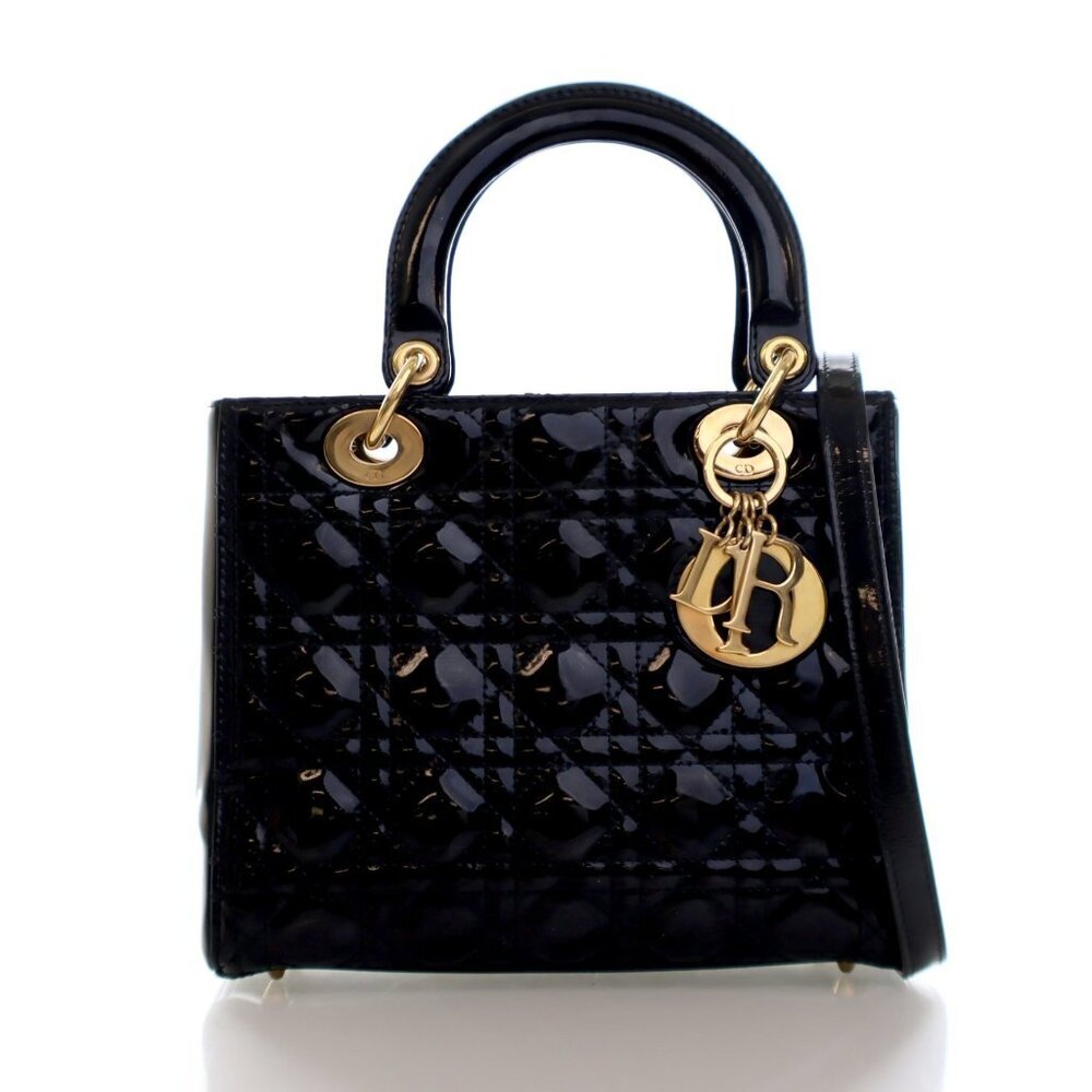 Christian Dior Medium Patent Lady Dior